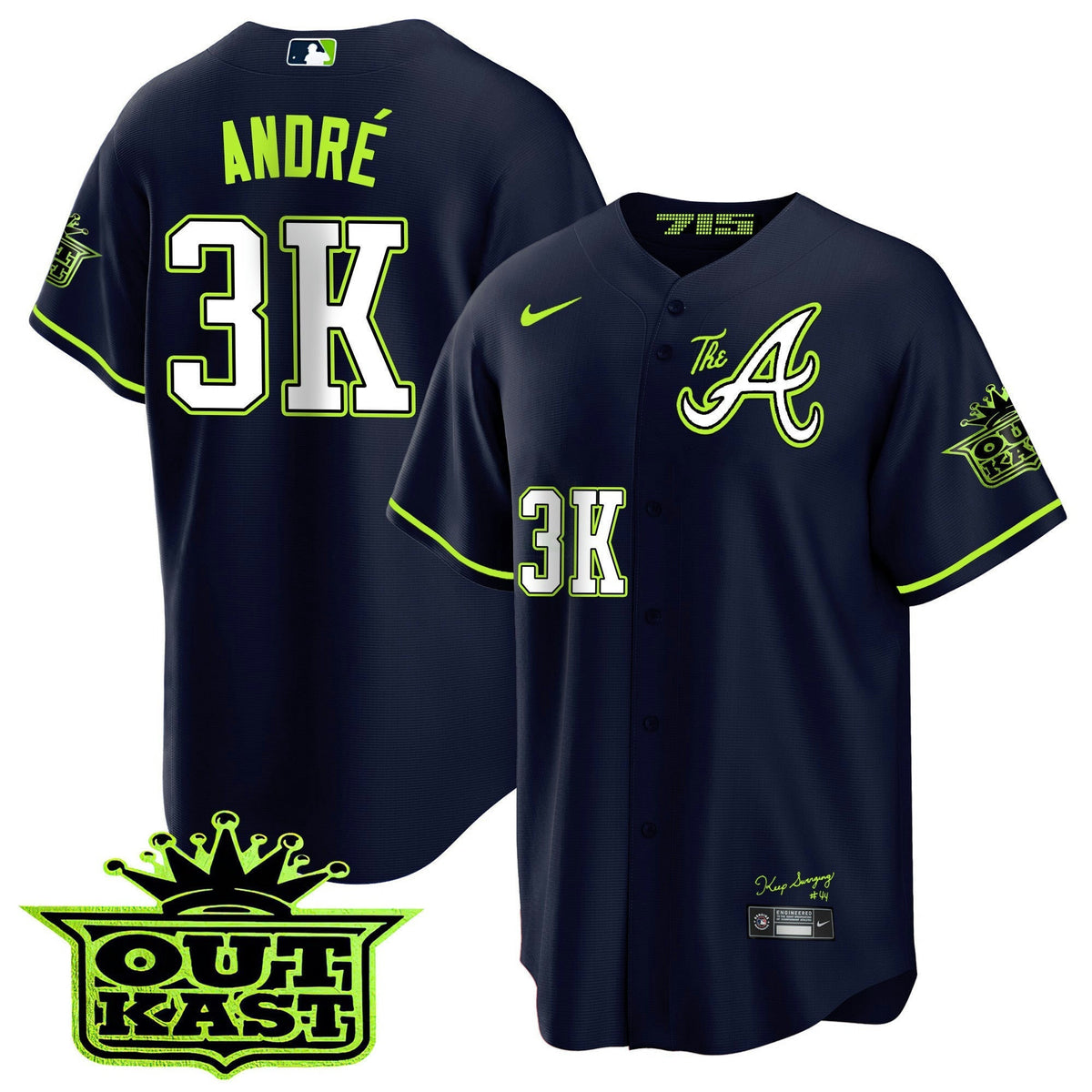MLB Youth’s Atlanta Atliens The A Cool Base Jersey