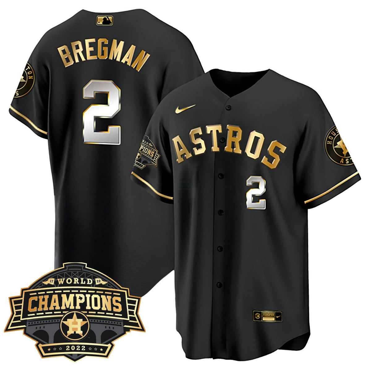 MLB Youth’s Houston 2022 World Series Champions Patch Limited Jersey
