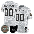 NCAA Ohio State Buckeyes 2024 Salute to Service Establishment Year Patch Vapor Limited Jersey - Custom