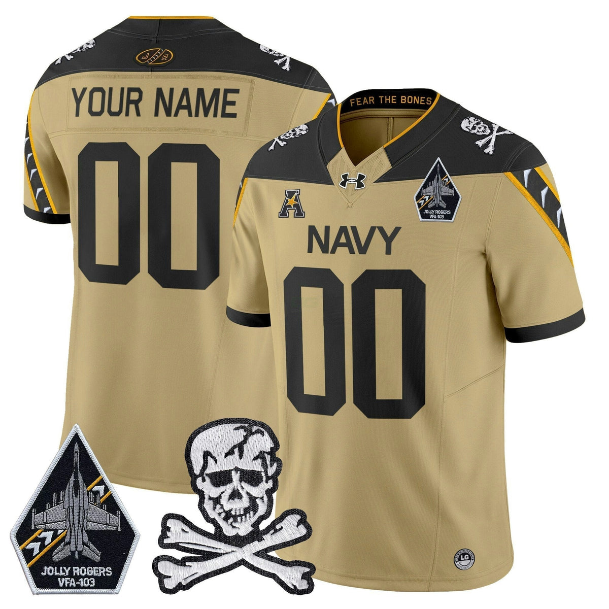 NCAA Navy Midshipmen 2024 Vapor Limited Jersey - Custom