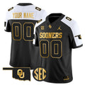 NCAA Oklahoma Sooners 2025 Gold Vapor Limited Jersey - Custom