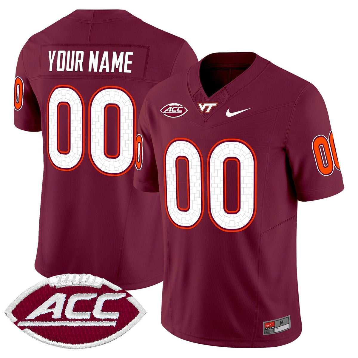 NCAA Virginia Tech Hokies 2025 Vapor Limited Jersey - Custom