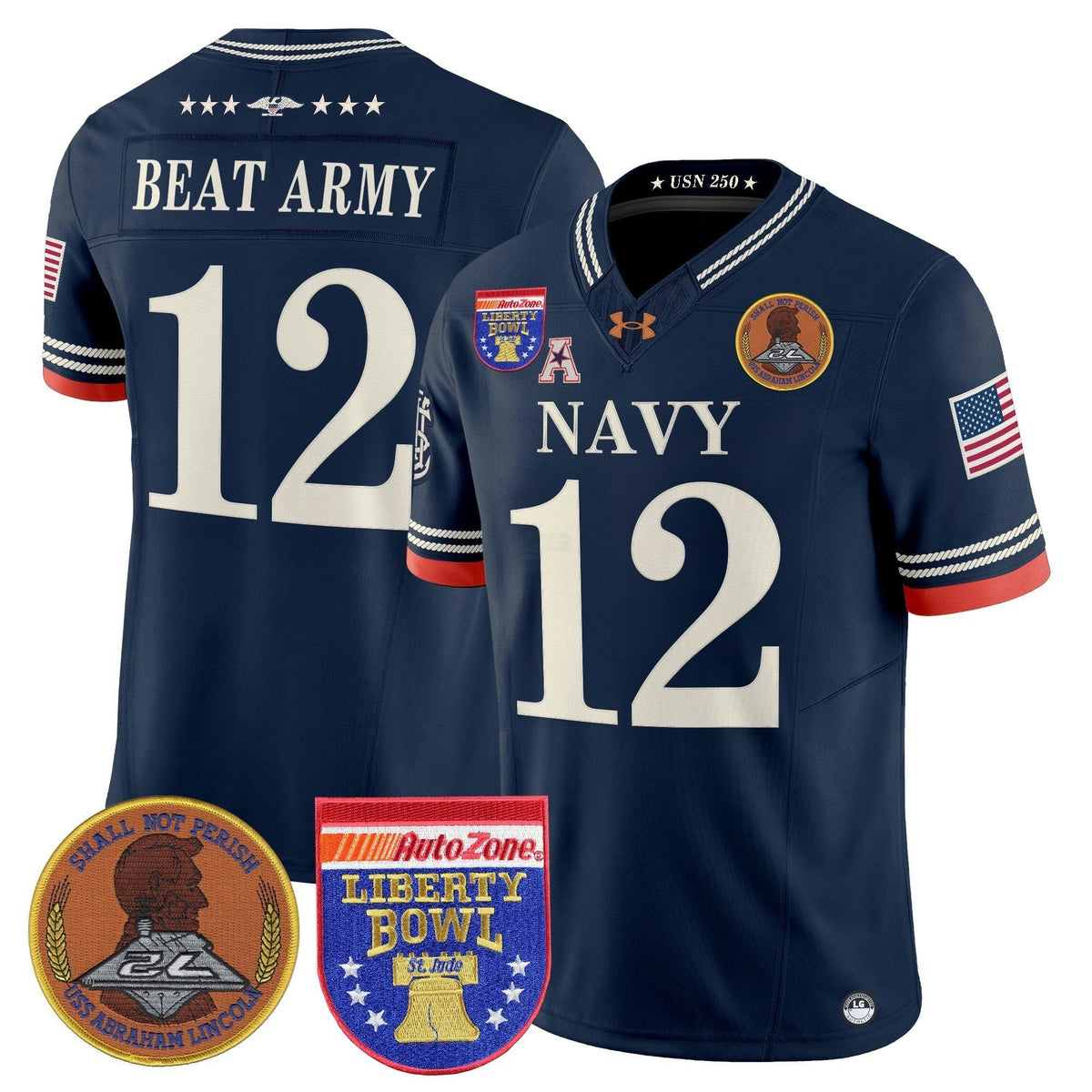 NCAA 250th Anniversary Vapor Limited Jersey - 2026 Liberty Bowl Patch - Stitched
