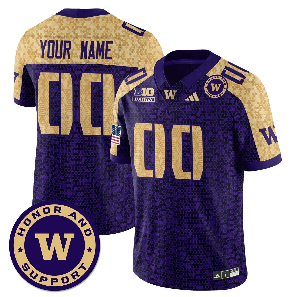 Jersey NCAA Custom Football Honor and Support Uniform