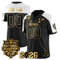 NCAA Custom Vapor Limited Football Gold Jersey - 2025 National Champions