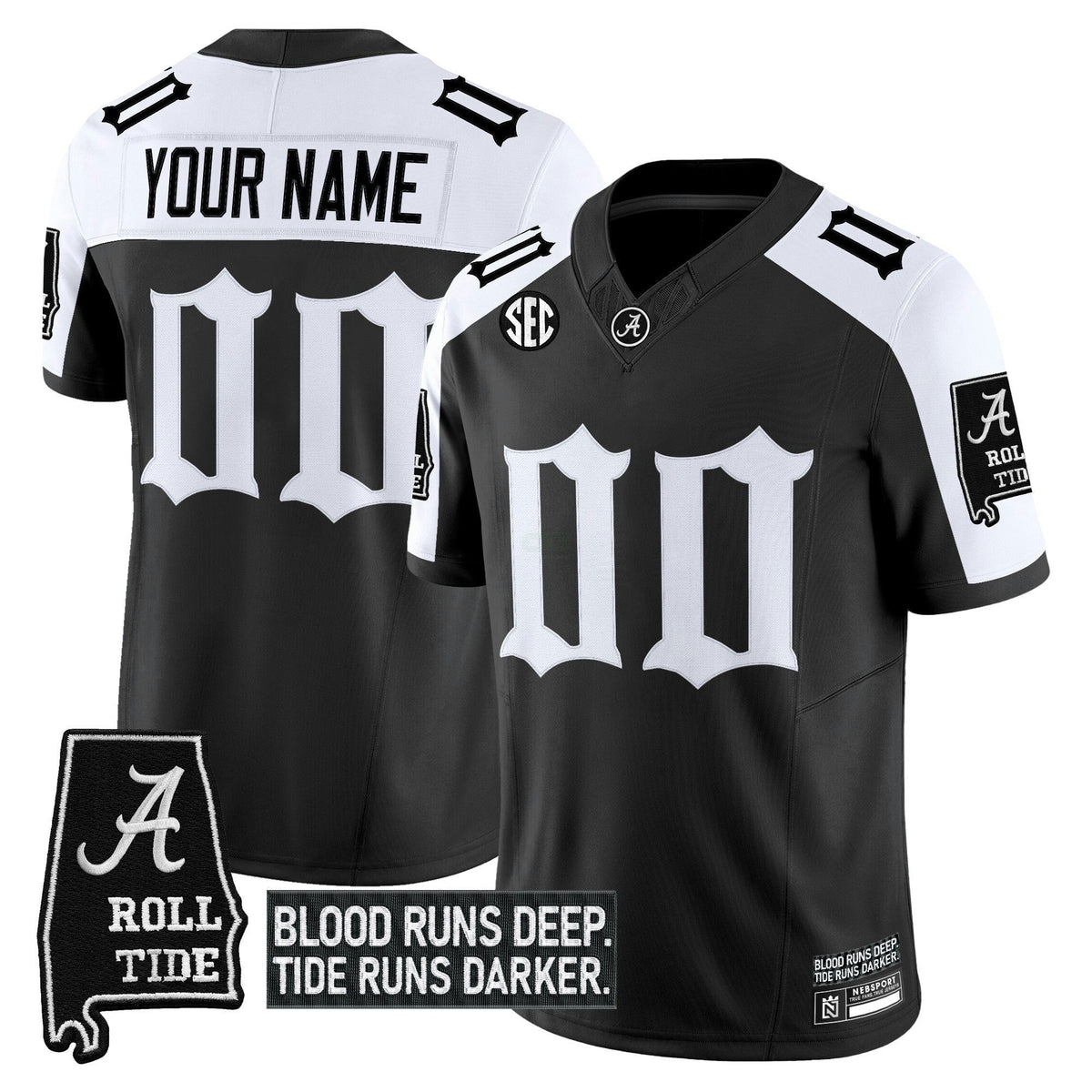 NCAA 'Gothic Bama Blood Edition' Vapor Limited Jersey - Custom