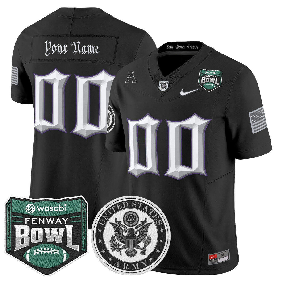 NCAA Honoring 250 Years Of Service And Sacrifice Vapor Limited Jersey - 2025 Fenway Bowl Patch - Custom