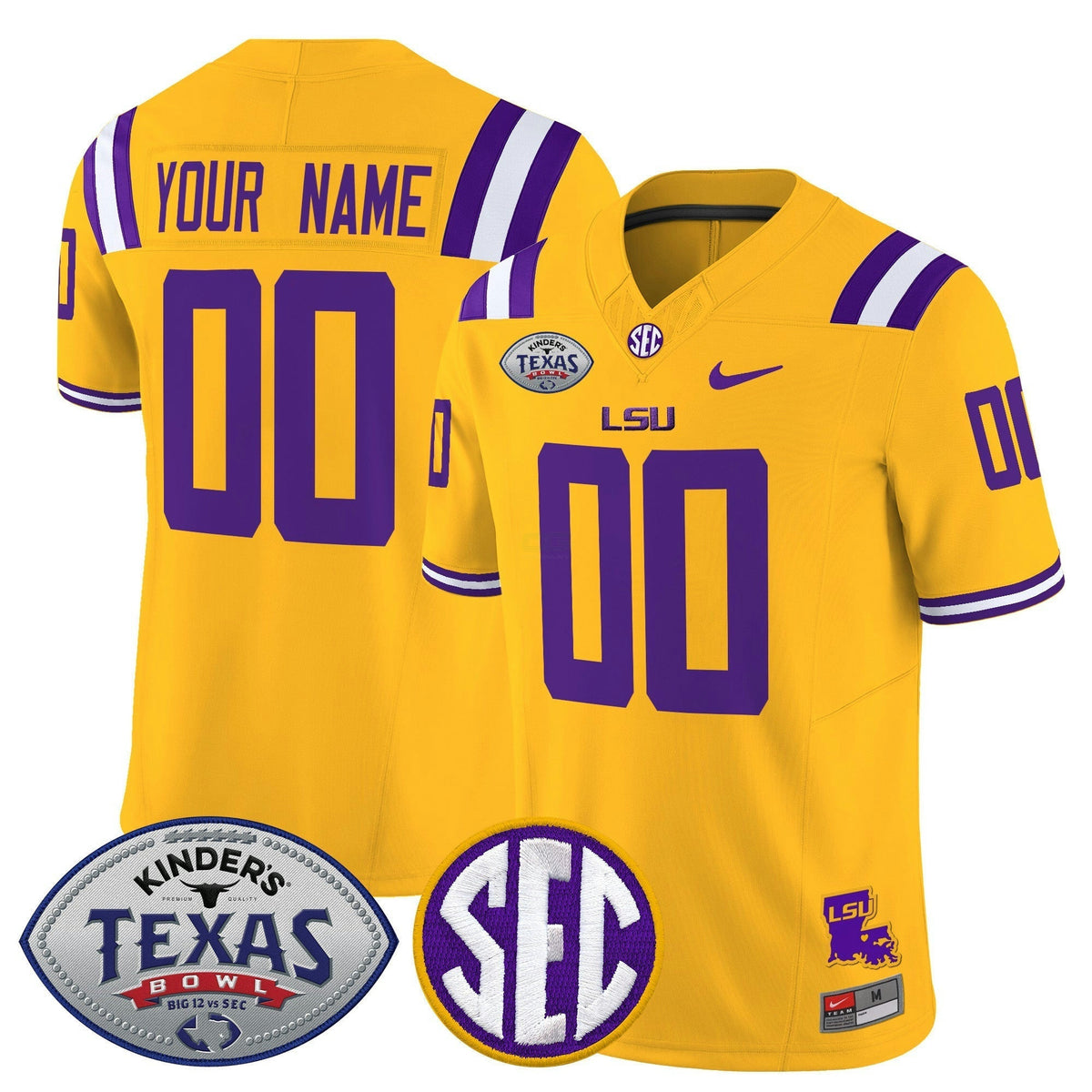 NCAA LTigers 2025 Texas Bowl Vapor Limited Jersey - Custom