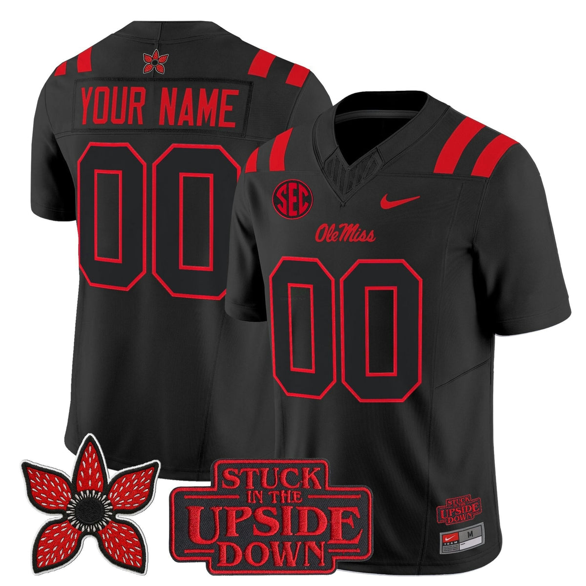 NCAA Ole Miss Rebels 'Stranger Things Edition' Vapor Limited Jersey - Custom
