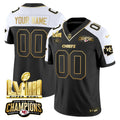 NFL AFC West Champions & Super Bowl LVIII Gold Patch Vapor Jersey V2