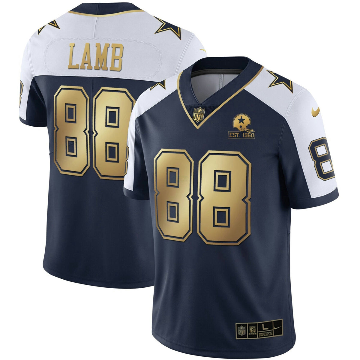 Jersey NFL Alternate Vapor Navy Blue Gold Limited
