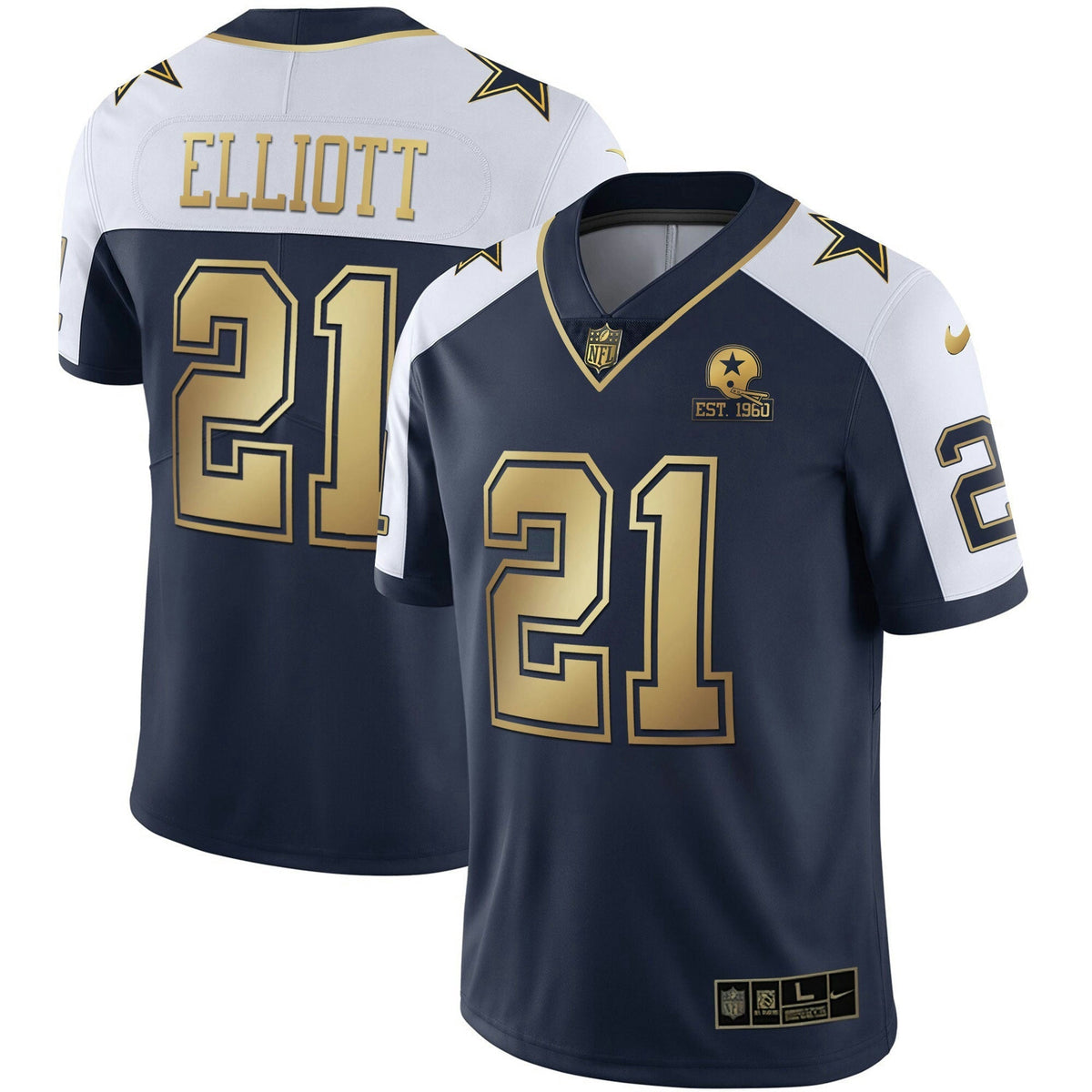 Jersey NFL Alternate Vapor Navy Blue Gold Limited