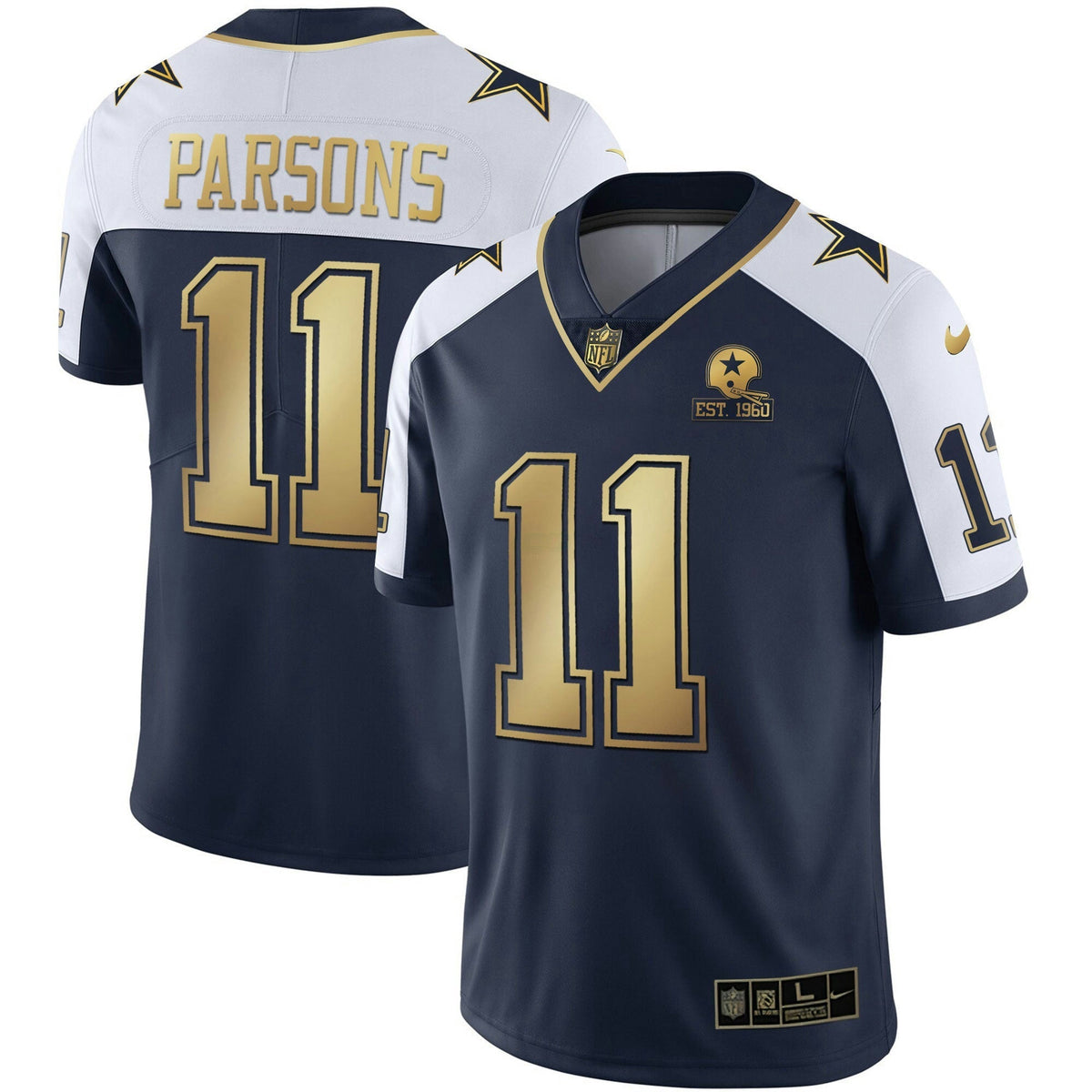 Jersey NFL Alternate Vapor Navy Blue Gold Limited
