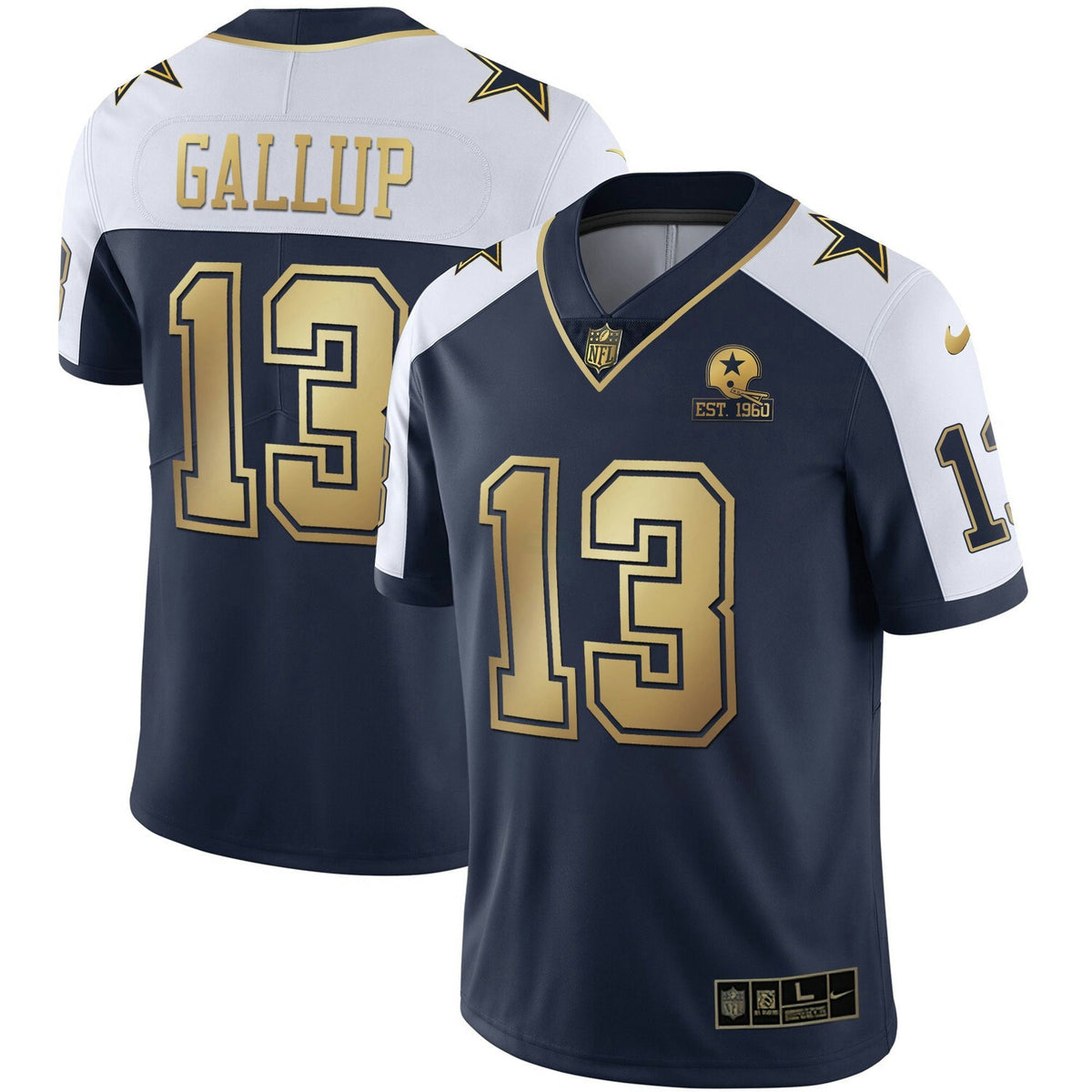 Jersey NFL Alternate Vapor Navy Blue Gold Limited