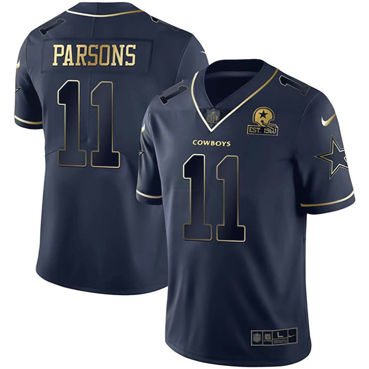 Jersey NFL Navy Blue Gold Collection