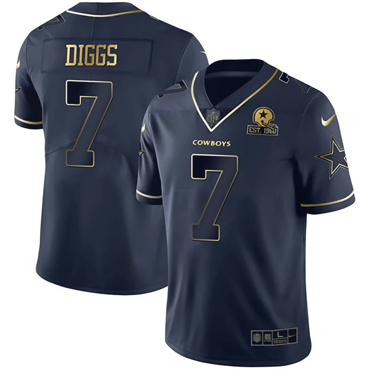 Jersey NFL Navy Blue Gold Collection