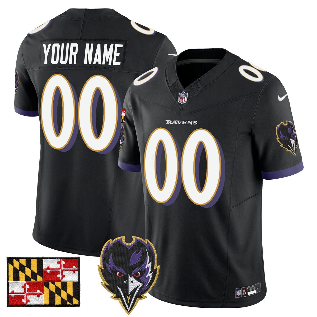 NFL Baltimore 2024 Maryland Flag Vapor Limited Jersey V2