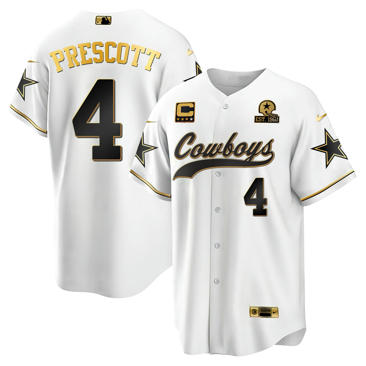 NFL Baseball White Gold Jersey