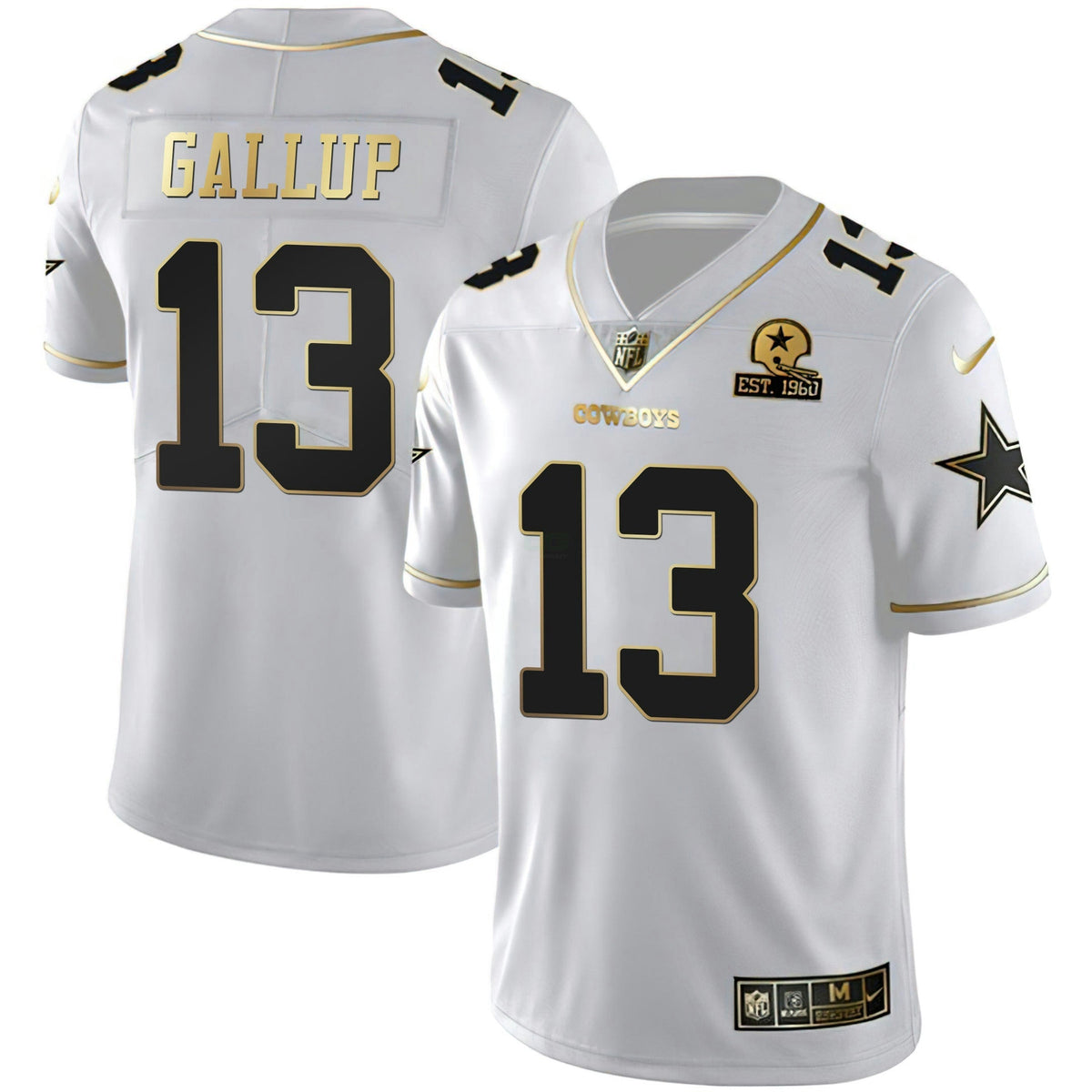 Jersey NFL White Gold Est 1960 Patch