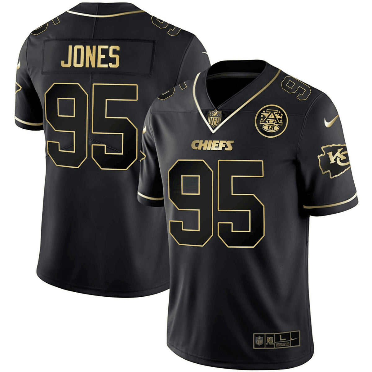 NFL Chris Jones Black Gold Jersey - Chris Jones