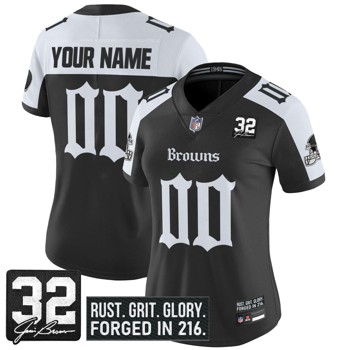 NFL Cleveland ‘Gothic Dawg Shadows Drop’ Vapor Limited Jersey