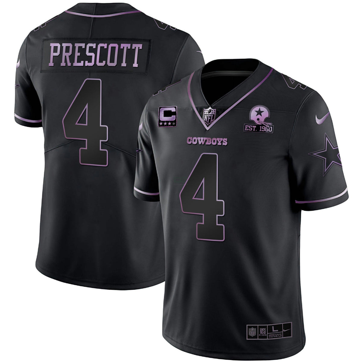 Jersey NFL Deep Purple Vapor Limited Est 1960 Patch