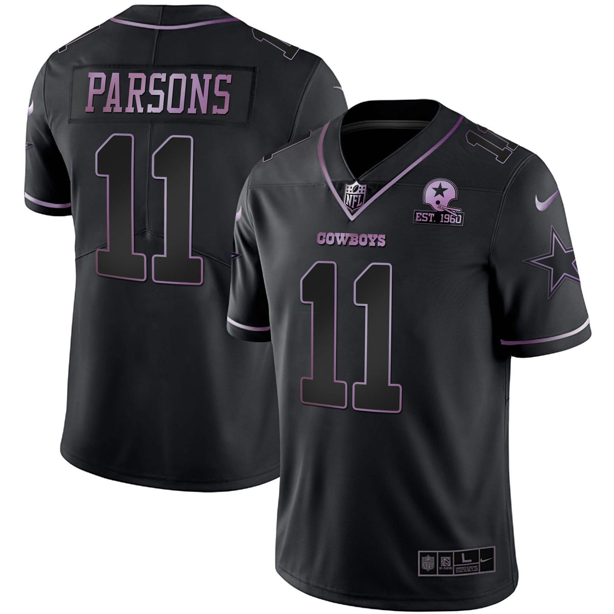 Jersey NFL Deep Purple Vapor Limited Est 1960 Patch