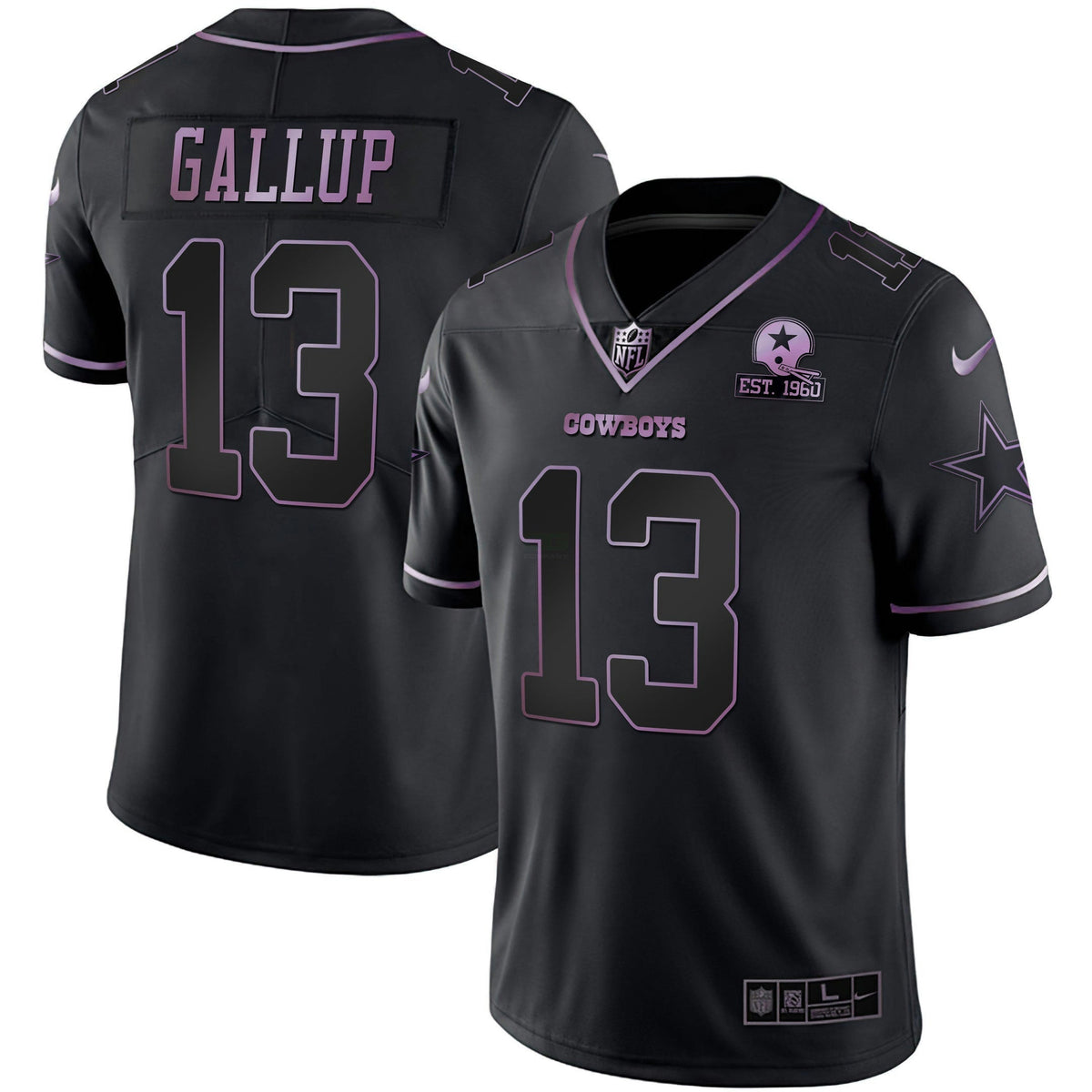 Jersey NFL Deep Purple Vapor Limited Est 1960 Patch