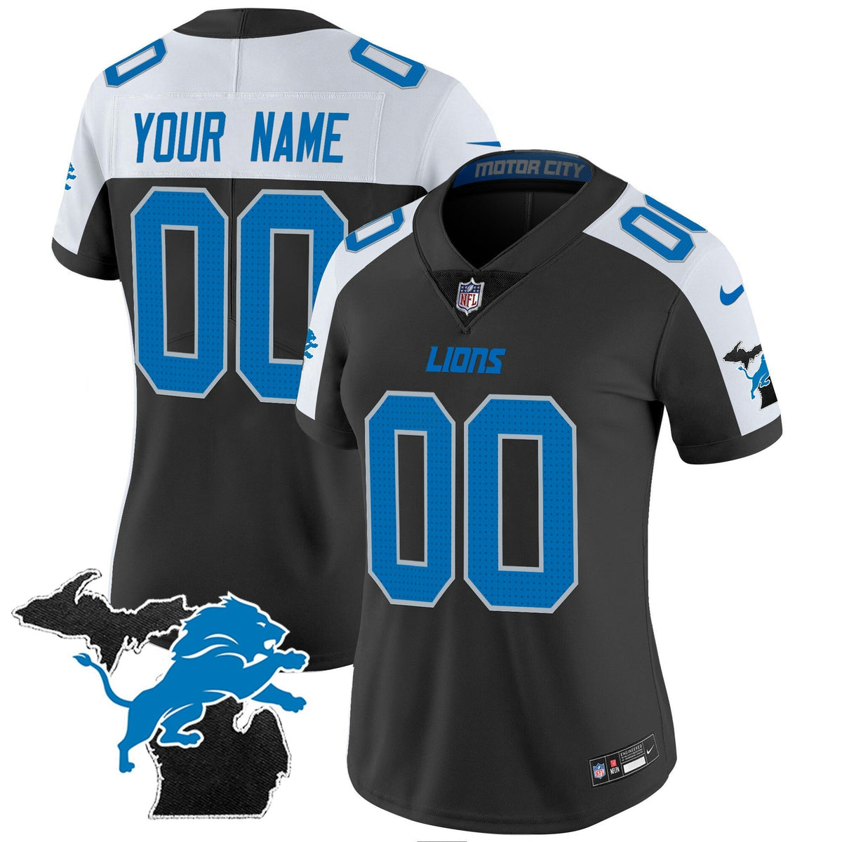 NFL Detroit 2024 Michigan Patch Vapor Limited Jersey