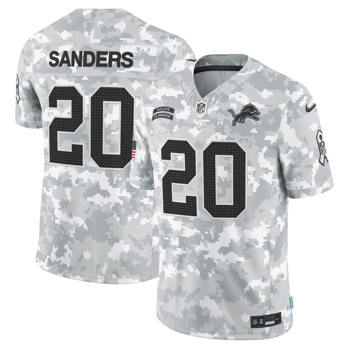 NFL Detroit 2024 Salute to Service Vapor Limited Jersey – Arctic Camo