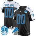 NFL Detroit 90th Year & Michigan Patch Custom Vapor Jersey