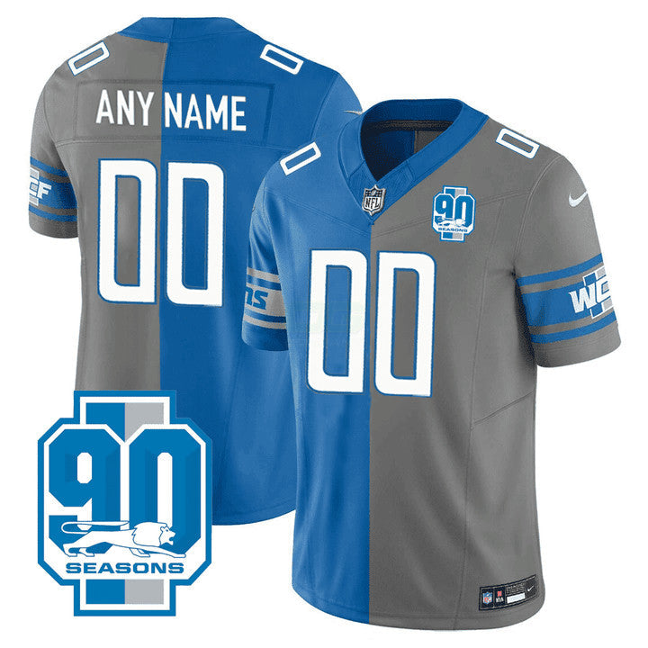 NFL Detroit 90th Year Patch Split Vapor Jersey - Split