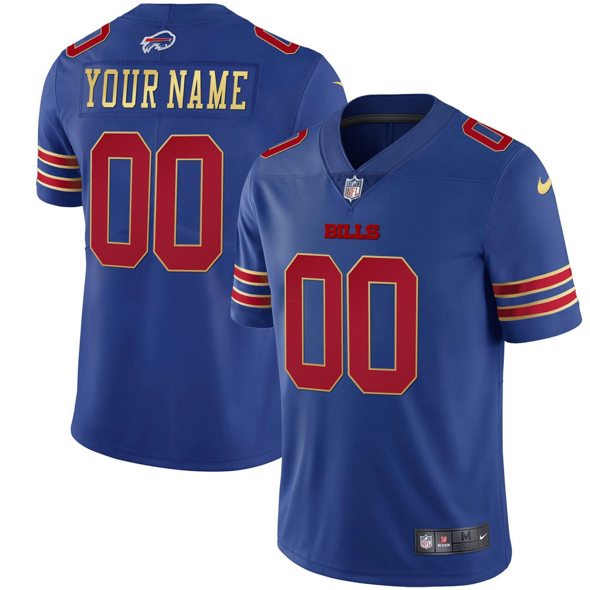 Jersey NFL Gold and Split Custom Name and Number