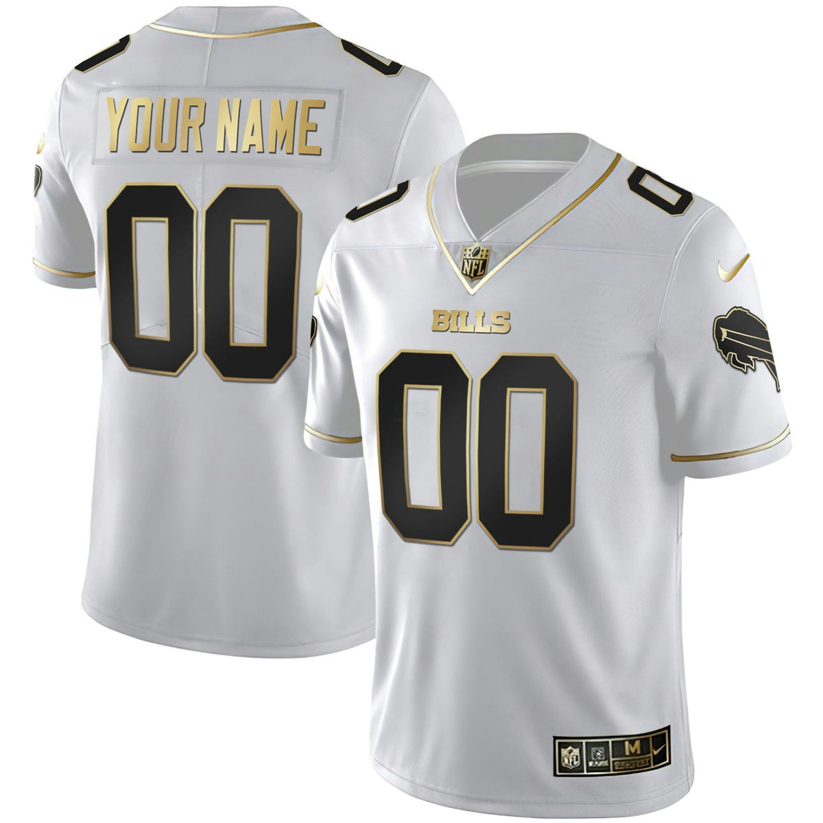 Jersey NFL Gold and Split Custom Name and Number
