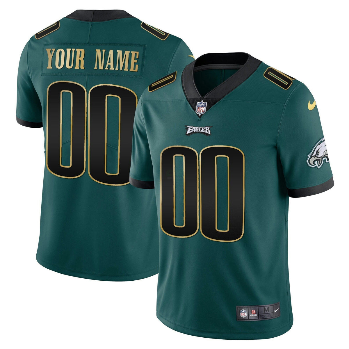Jersey NFL Gold & Split Custom Name and Number