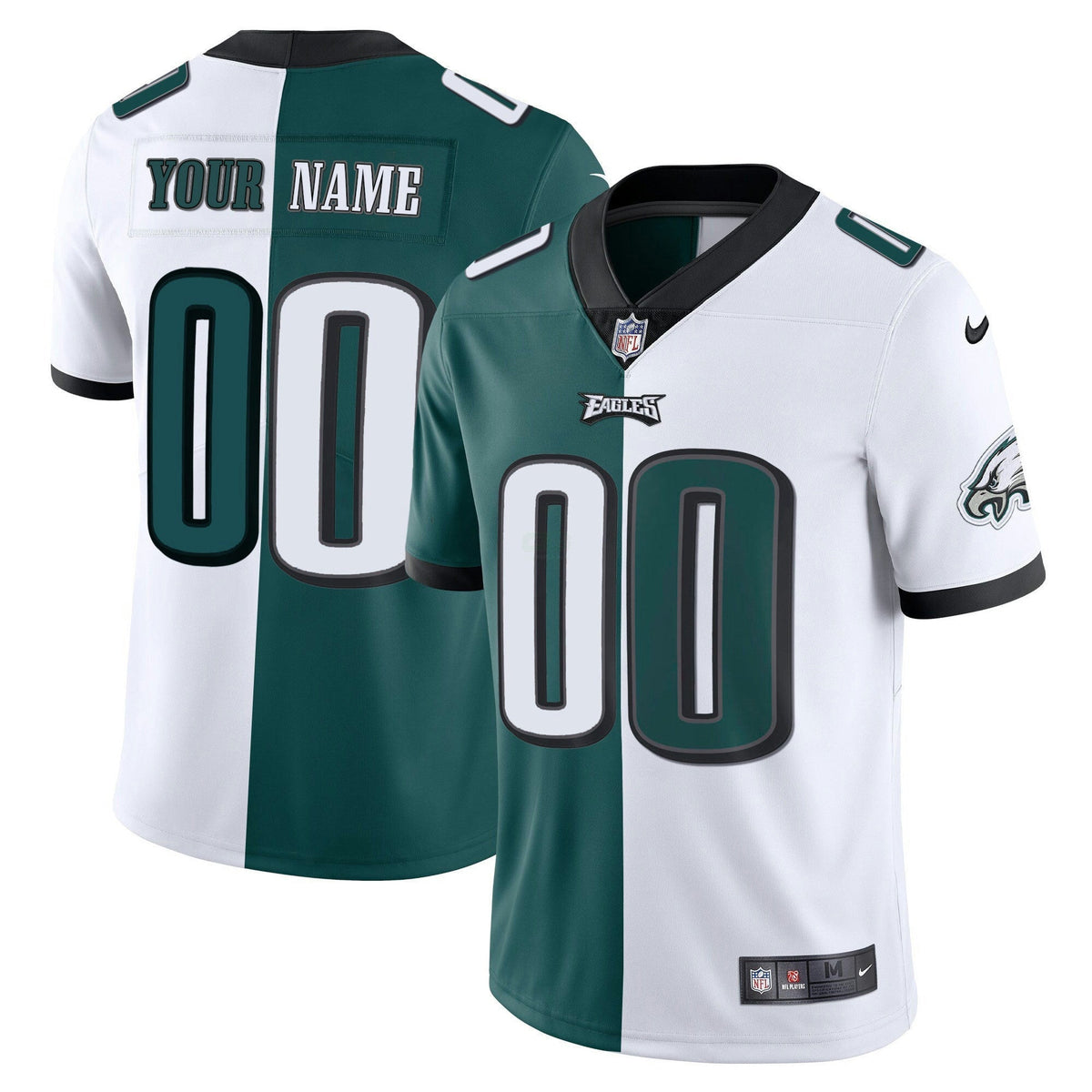 Jersey NFL Gold & Split Custom Name and Number