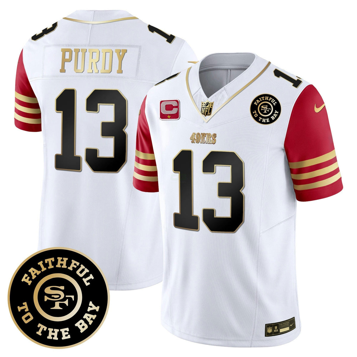 NFL Faithful To The Bay Patch Escarlate Sleeves Vapor Limited Jersey