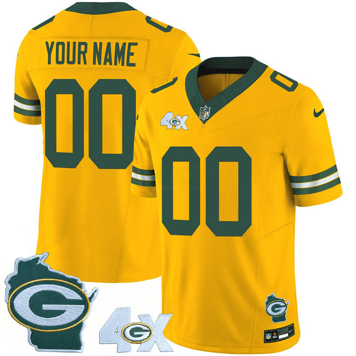 NFL Green Bay 4x Champs & Home Patch Vapor Jersey