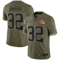 NFL Jim Brown Cleveland Salute To Service Jersey - Salute To Service