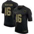 NFL Joe Montana Salute To Service Camo Black Jersey - Joe Montana