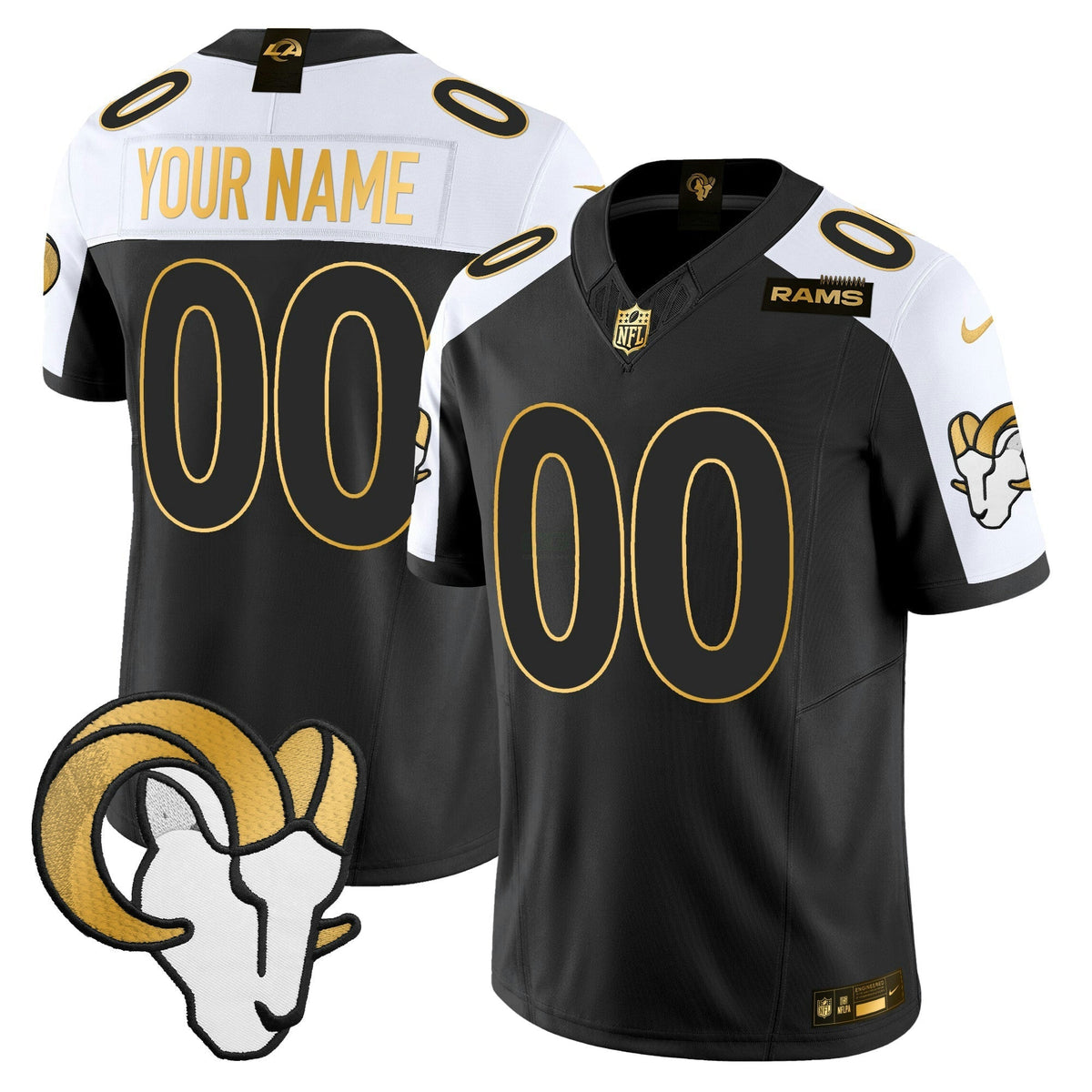 NFL Los Angeles 2024 Gold Vapor Limited Jersey