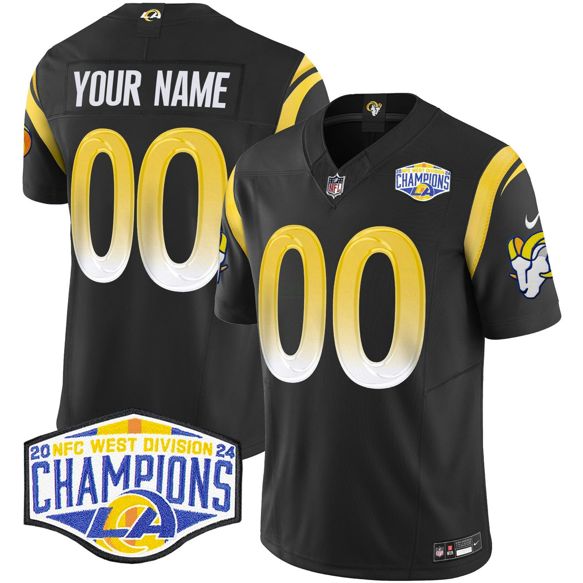 NFL Los Angeles 2024 NFC West Division Champions Vapor Limited Jersey
