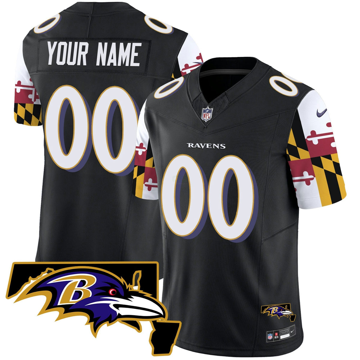 NFL Maryland Flag Vapor Limited Jersey V2