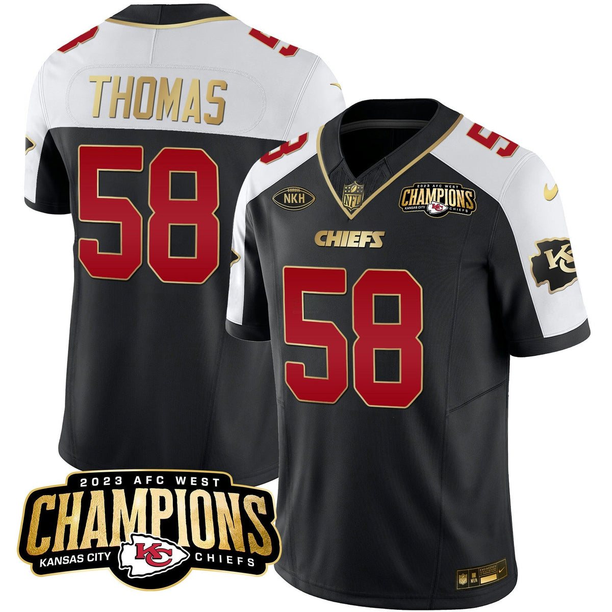 NFL Men’s 2023 AFC West Champions Patch Vapor Limited Jersey