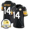 NFL Men’s 50th Anniversary Of Super Bowl IX Patch Vapor Limited Jersey