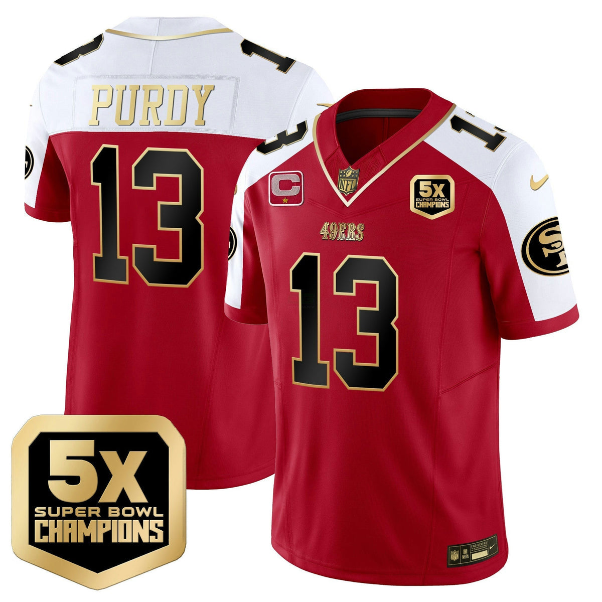 NFL San Francisco 49ers Men’s 5x Super Bowl Champions Vapor Limited Jersey