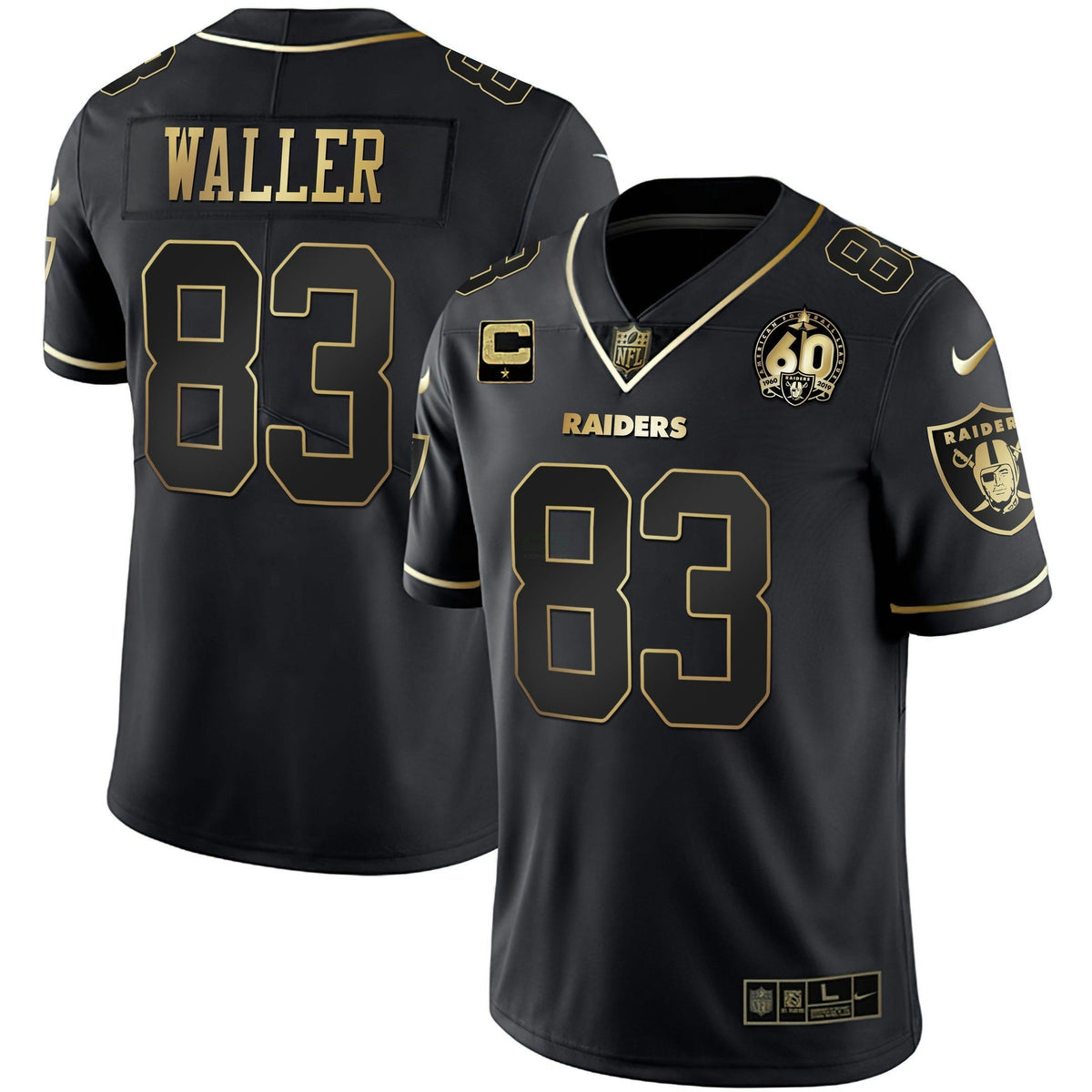 Jersey NFL Men’s 60th Season Patch Gold & Split