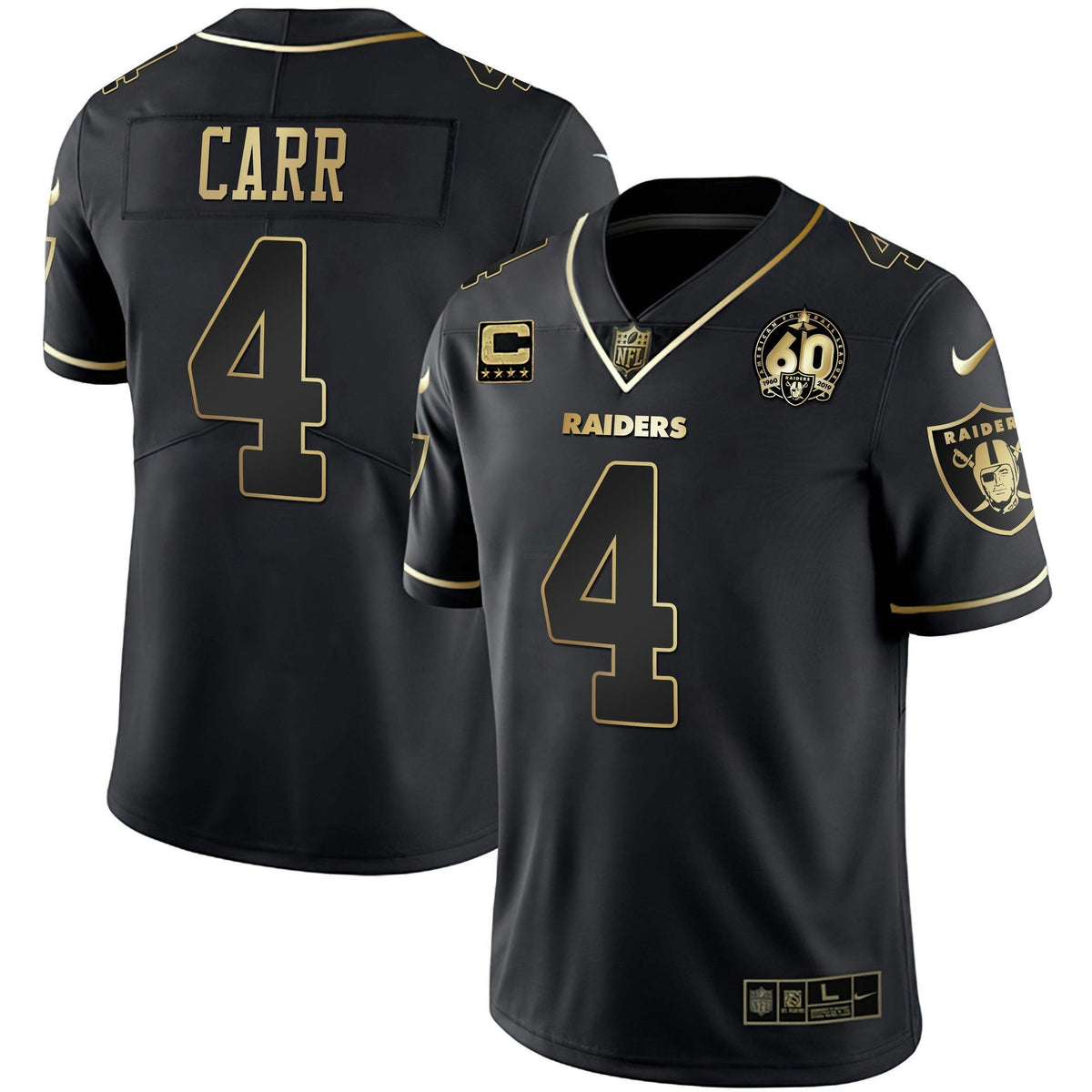 Jersey NFL Men’s 60th Season Patch Gold & Split