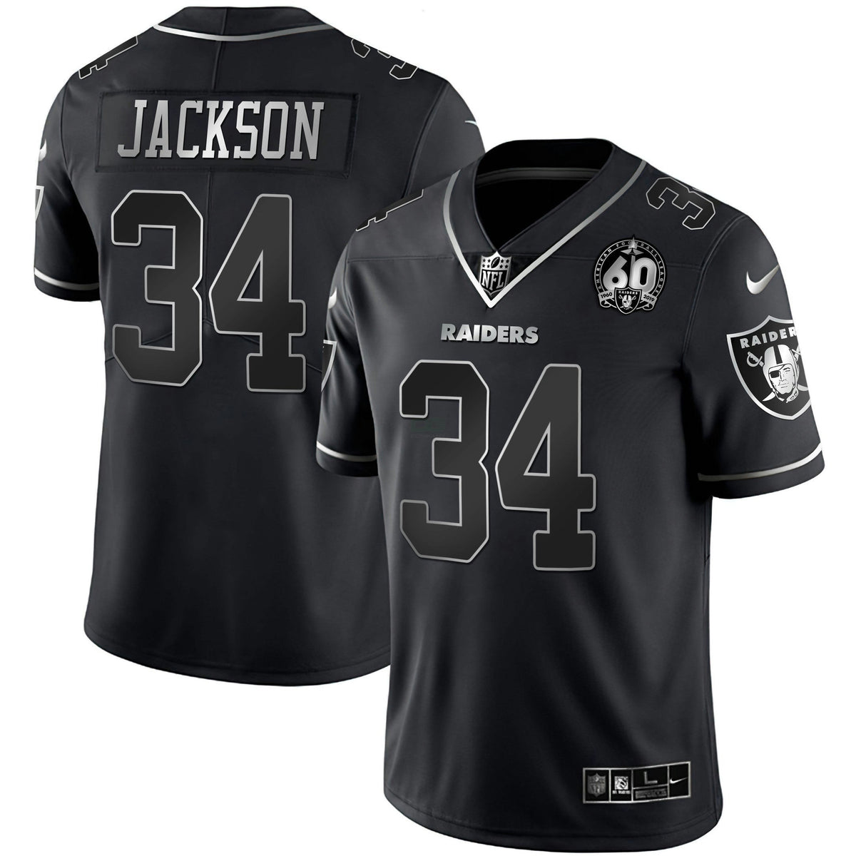 Jersey NFL Men’s 60th Season Patch Gold & Split