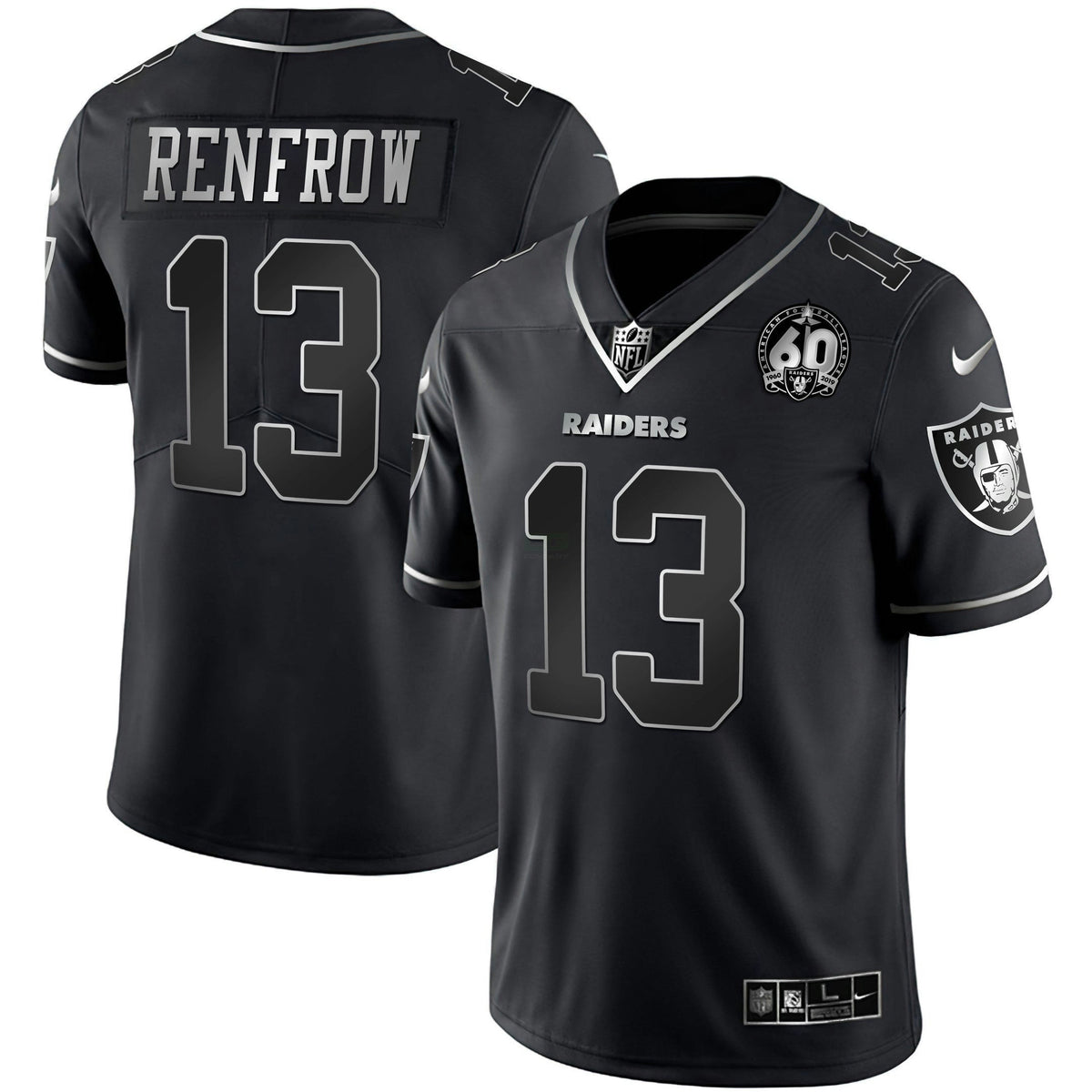 Jersey NFL Men’s 60th Season Patch Gold & Split